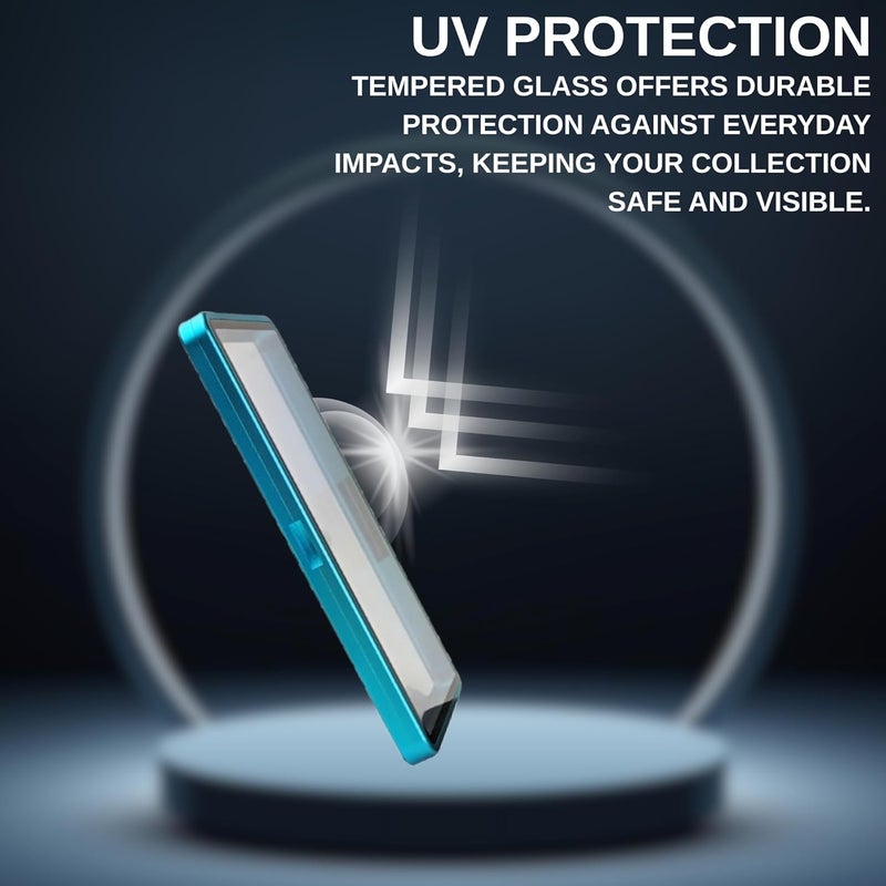 RedCap Magnetic Aluminum Graded PSA Slab Guard UV Resistant Glass 35PT Premium Protector Display Case For Standard PSA CGC Graded Sport Trading Cards - Ocean Blue - Image 2